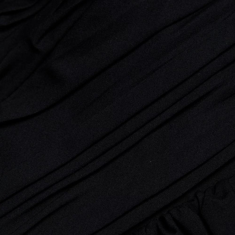 ULLA JOHNSON ALESSA RUCHED Black Puff Sleeve MIDI Maxi Dress Size 12 GORGEOUS!!! - Picture 5 of 8